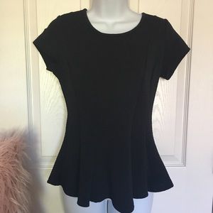 Black Fit & Flare Top